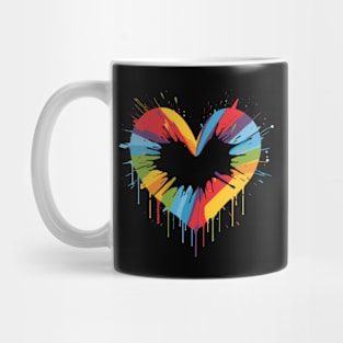 LGBT Heart, pride month, minimalistic, queer Mug